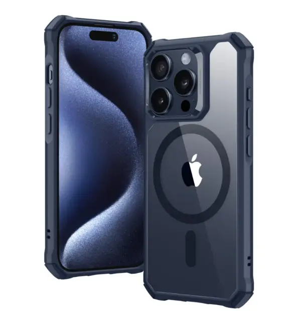 ESR AIR ARMOR SERIES CLEAR CASE ( HALOLOCK ) IPHONE 15 PRO MAX | DARK BLUE